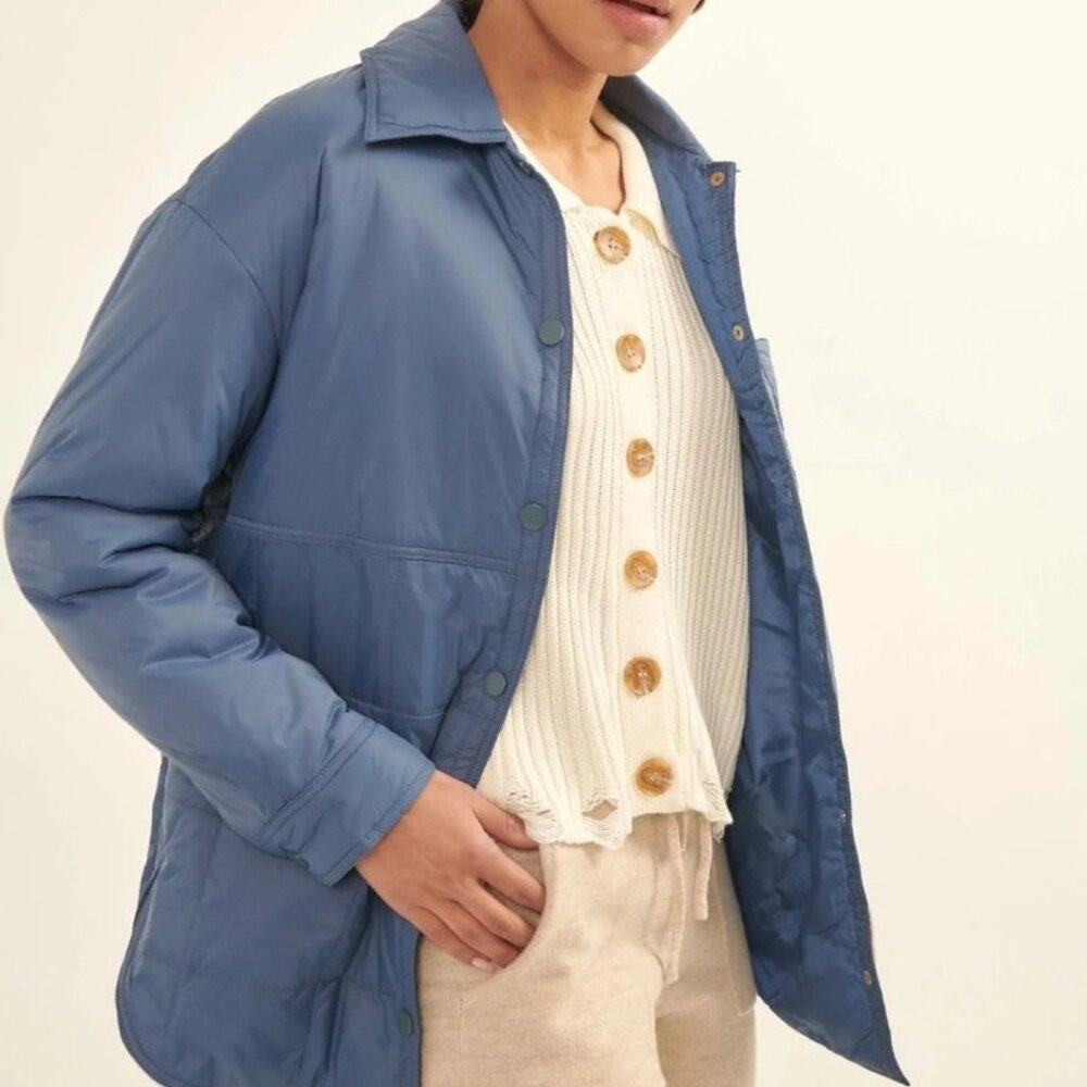 Blue Quilted Jacket - Picture 5 of 7